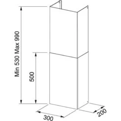 Franke Smart Chimney Kit - Stainless Steel - 112.0197.447
