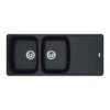 Franke Antea Fragranite 2 Bowl Inset Kitchen Sink Reversible AZG 621-116 - Onyx - 114.0532.318