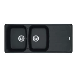 Franke Antea Fragranite 2 Bowl Inset Kitchen Sink Reversible AZG 621-116 - Onyx - 114.0532.318