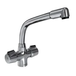 Carron Phoenix Aztec Dual Twist Handles Kitchen Tap - Chrome - 115.0019.342