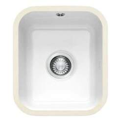 Franke By V&B 1 Bowl Undermount Ceramic Kitchen Sink VBK 110-33 - White - 126.0381.820