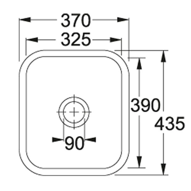Franke By V&B 1 Bowl Undermount Ceramic Kitchen Sink VBK 110-33 - White - 126.0381.820 2 Franke By V&B 1 Bowl Undermount Ceramic Kitchen Sink VBK 110-33 - White - 126.0381.820 - Image 2