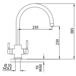 Perrin & Rowe 3-in-1 Hot Kitchen Tap - Pewter - 1912PF -Home Kitchen 1912pf 3