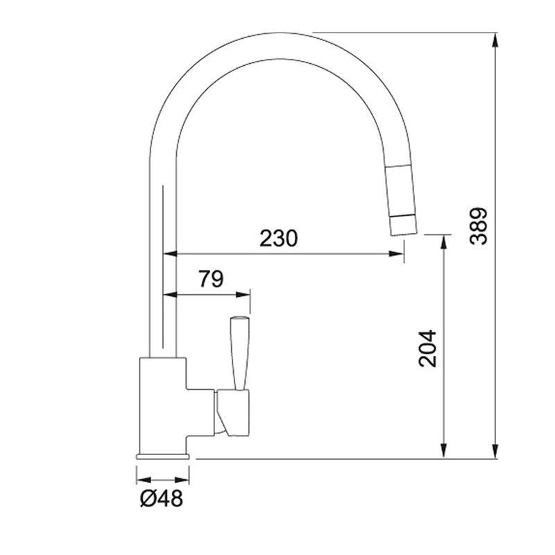 Franke Fuji Pull Out Nozzle Kitchen Mixer Tap - Decor Steel - 115.0280.227 2 Franke Fuji Pull Out Nozzle Kitchen Mixer Tap - Decor Steel - 115.0280.227 - Image 2