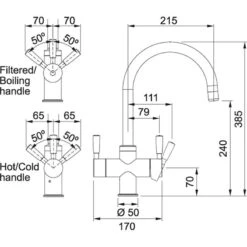 Franke Omni Original 4-in-1 Manual Kitchen Tap - Stainless Steel - 119.0389.913 -Home Kitchen 1 1 1190389913 1