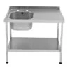 KWC DVS 1 Bowl Mini Catering Sink 1200mm Wide With Right Hand Drainer E20602R - 214.0000.012