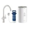 Grohe Red II Duo C Spout Tap & M Size Boiler Super Steel 30058DC1