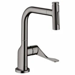 Axor Citterio Single Lever Kitchen Mixer Select 230 2 Jet With Pull-Out Spray - Polished Black Chrome - 39862330