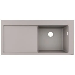 Hansgrohe S514-F450 Built-in Kitchen Sink 450 With Drainboard Left - Concrete Grey - 43314380