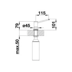 Blanco LIVIA Brass Galvanic Soap Dispenser - Chrome - 521291 -Home Kitchen 5 2 521291 3