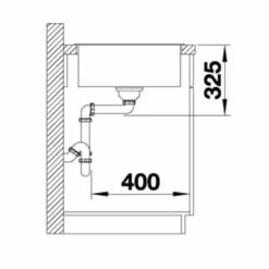 Blanco Zia XL 6 S Compact Reversible Silgranit 1 Bowl Inset Kitchen Sink - Anthracite - 523273 -Home Kitchen 5 2 523273 dimensions1