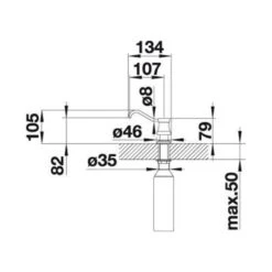 Blanco VICUS Brass Galvanic Soap Dispenser - Chrome - 524290 -Home Kitchen 5 2 524290 3
