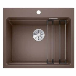 Blanco ETAGON 6 Silgranit 1 Bowl Inset Kitchen Sink With Manual InFino Waste - Coffee - 524548