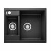 Blanco METRA 6 Silgranit Reversible 1.5 Bowl Inset Kitchen Sink - Black - 525922