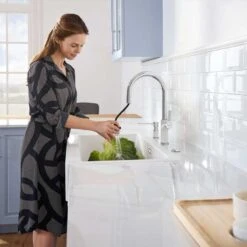 Blanco CARENA-S Vario Pull-Out Spray Silgranit-Look Dual Finish Kitchen Tap - Black/Chrome - 526172 -Home Kitchen 5 2 526172 3