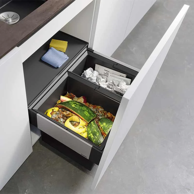 Blanco SELECT II 60/2 Waste Sorter For 600mm Base Cabinet - Black/Anthracite - 526203 2 Blanco SELECT II 60/2 Waste Sorter For 600mm Base Cabinet - Black/Anthracite - 526203 - Image 2