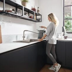 Hansgrohe Talis M54 Single Lever Kitchen Mixer 270, Pull-Out Spout, 1jet - Stainless Steel - 72808800 -Home Kitchen 7 2 72808800 2