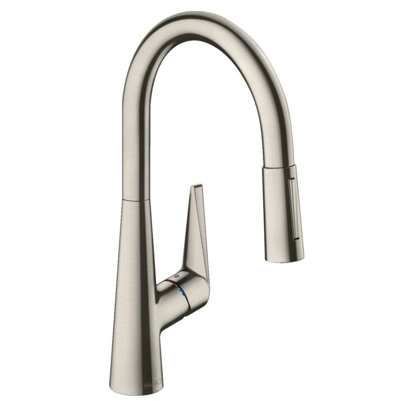 Hansgrohe Talis M51 Single Lever Kitchen Mixer 200, Pull-Out Spray, 2jet - Stainless Steel - 72813800 1 Hansgrohe Talis M51 Single Lever Kitchen Mixer 200, Pull-Out Spray, 2jet - Stainless Steel - 72813800