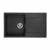 Reginox Amsterdam 10 1 Bowl Sink And Drainer - Black Silvery - AMSTERDAM 10 BS