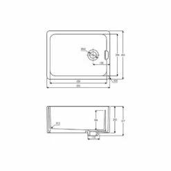 Abode Belfast Single Bowl Ceramic Kitchen Sink - White - AW1022 -Home Kitchen a w aw1022 2