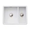 Abode Sandon 1.5 Bowl Ceramic Kitchen Sink - White - AW1033