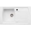 Abode Milford Single Bowl Ceramic Kitchen Sink - White - AW1042