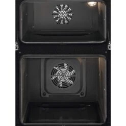 AEG DCK731110M Built-In Double Electric Oven - Stainless Steel -Home Kitchen aeg dck731110m open oven upper lower section front view 1