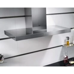 AEG DKB4950M 90cm Chimney Hood - Stainless Steel -Home Kitchen aeg dkb4950m mounted kitchen setup front view