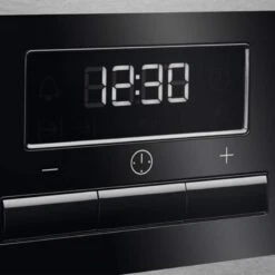 AEG DUB331110M Built Under Double Electric Oven - Stainless Steel -Home Kitchen aeg dub331110m digital clock timer buttons close up view