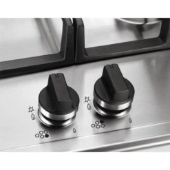 AEG HGB95522YM 90cm Gas Hob - Stainless Steel -Home Kitchen aeg hgb95522ym gas functions knobs side top side close up