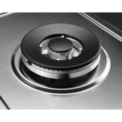 AEG HGB95522YM 90cm Gas Hob - Stainless Steel -Home Kitchen aeg hgb95522ym uncapped small outlet top close up view