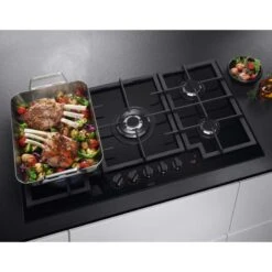 AEG IKB64401FB 60cm Induction Hob - Black -Home Kitchen aeg hkb95450nb cooked side dish lifestyle top view 1