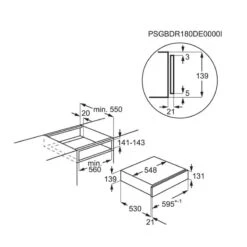 AEG KDE911424M 14cm Warming Drawer - Stainless Steel -Home Kitchen aeg kde911424m fitting dimensions