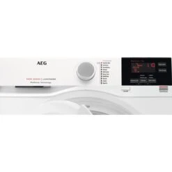 AEG T6DBG720N Free Standing 7kg Tumble Dryer - White -Home Kitchen aeg t6dbg720n functions control panel front view