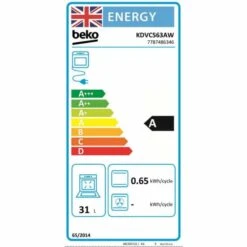 Beko KDVC563AW 50cm Electric Double Oven Ceramic Cooker - White -Home Kitchen b e beko kdvc563aw energy label 2