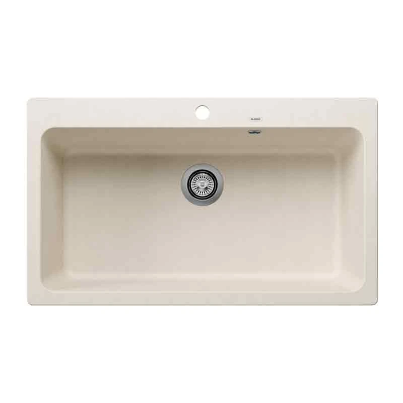Blanco NAYA XL 9 Silgranit 1 Bowl Inset Kitchen Sink - Soft White - 527133 1 Blanco NAYA XL 9 Silgranit 1 Bowl Inset Kitchen Sink - Soft White - 527133