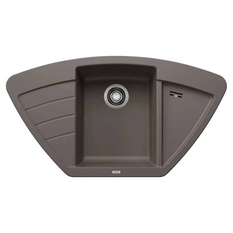 Blanco Zia 9 E Silgranit 1 Bowl Inset Kitchen Sink - Centred Bowl - Volcano Grey - 527395 1 Blanco Zia 9 E Silgranit 1 Bowl Inset Kitchen Sink - Centred Bowl - Volcano Grey - 527395