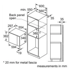 Bosch Series 4 BFL523MB0B Built-In Microwave - Black -Home Kitchen b o bosch bfl523mb0b 3