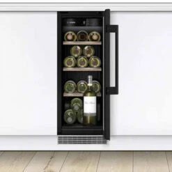 Bosch Series 6 KUW20VHF0G Built-Under 80x30cm Wine Cooler - Black -Home Kitchen b o bosch kuw20vhf0g 2