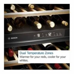 Bosch Series 6 KUW21AHG0G Built-Under 60cm Wine Cooler - Black -Home Kitchen b o bosch kuw21ahg0g 4
