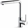 Prima+ Riace Single Lever L-Shaped Mixer Kitchen Tap With Pull Out - Chrome - BPR554