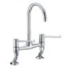 Bristan Value Lever Bridge Deck Kitchen Mixer Tap - Chrome - VAL2 BRDSM C 6 CD