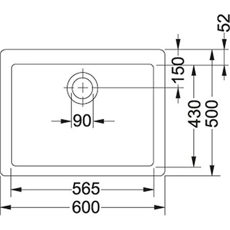 Franke Belfast 1 Bowl Ceramic Kitchen Sink VBK 710-57 - White - 130.0381.800 1 Franke Belfast 1 Bowl Ceramic Kitchen Sink VBK 710-57 - White - 130.0381.800