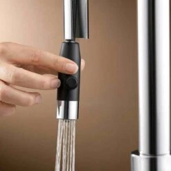 Blanco CARENA-S Vario Pull-Out Spout Silgranit-Look Dual Finish Kitchen Tap - White/Chrome - BM3118WH -Home Kitchen blanco carena 521368 2