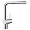 Blanco LINUS-S Pull-Out Handset Galvanic Chrome Kitchen Tap - Brushed Steel - BM3650BS