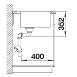 Blanco NAYA XL 9 Silgranit 1 Bowl Inset Kitchen Sink - Soft White - 527133 5 Blanco NAYA XL 9 Silgranit 1 Bowl Inset Kitchen Sink - Soft White - 527133 -Home Kitchen blanco naya 527133 dimensions 1