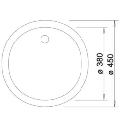 Blanco RONDO 1 Bowl Inset Silgranit Kitchen Sink - White - 511621 -Home Kitchen blanco rondo 511621 dimensions