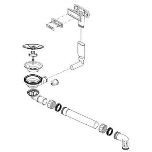 Blanco Infino Overflow & Waste Kit - 234077 1 Blanco Infino Overflow & Waste Kit - 234077
