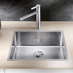 Blanco CLARON 500-IF 1 Bowl Inset Stainless Steel Kitchen Sink With Manual InFino Waste - Satin Polish - 521576