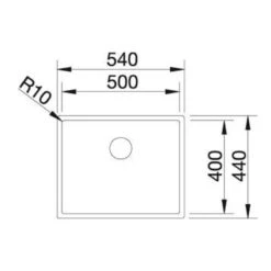 Blanco CLARON 500-IF 1 Bowl Inset Stainless Steel Kitchen Sink With Manual InFino Waste - Satin Polish - 521576 -Home Kitchen blanco 521576 2
